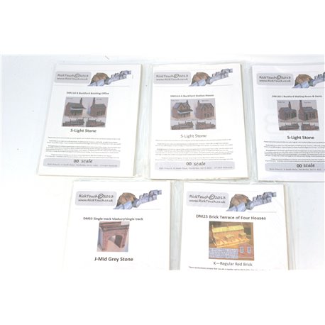 A Selection of Rick Touch Card Buildings.OO Gauge Used 