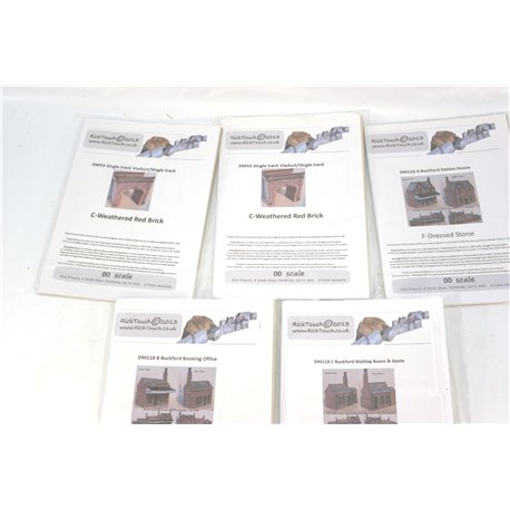 A Selection of Rick Touch Card Buildings.OO Gauge Used 