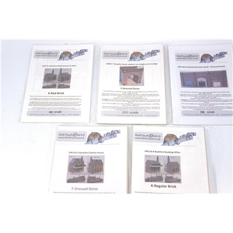 A Selection of Rick Touch Card Buildings. OO Gauge Used 