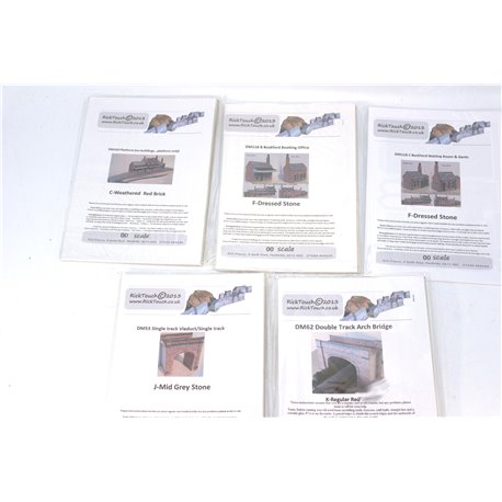 A Selection of Rick Touch Card Buildings. OO Gauge Used 