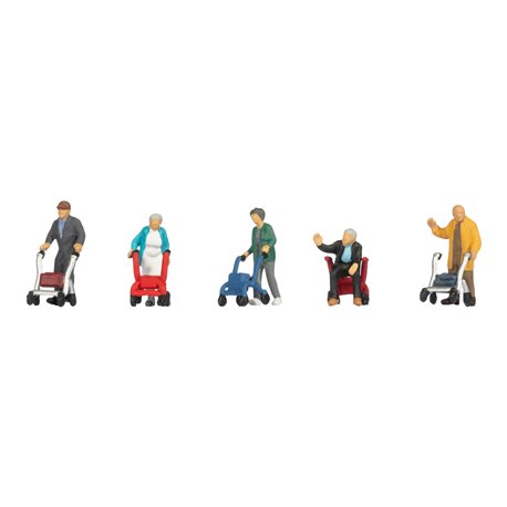 Senior Citizens with Walking Frame (5) Figure Set