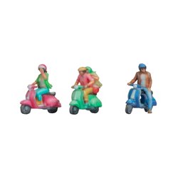 Scooter Riders (3) 3D Figure Set