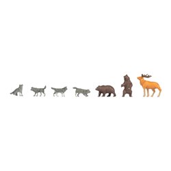 Bears (2) Wolves (4) & Stag Figure Set