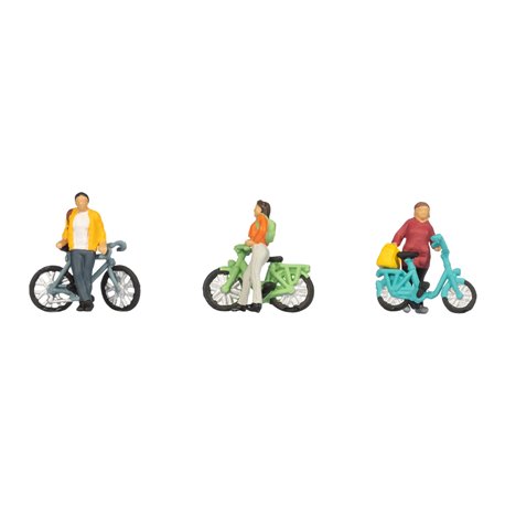 Cyclists on Bikes (3) Figure Set