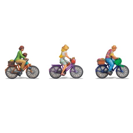 Cyclists (3) 3D Figure Set