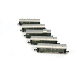 Marklin Mini-Club 87507 Z Gauge "Höllentalbahn" Passenger Car Set. Used Z Gauge