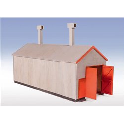 Corrugated Iron Engine Shed - wood lasercut kit