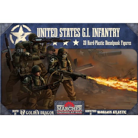 Marcher: United States Infantry figures x20 - 1:56 model kit