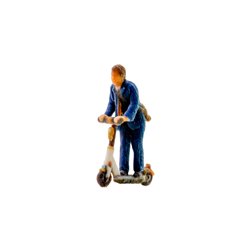 Man on E-Scooter 3D Master Figure