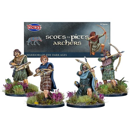 Scots/Picts Archers & Crossbowmen - 1/56 (28mm) Figures set (x24)