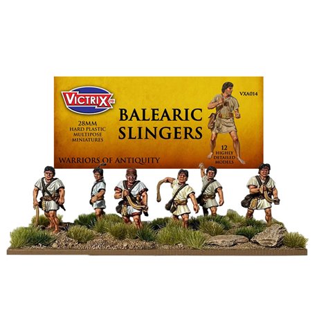 Ancient Balearic Slingers - 1/56 (28mm) Figures set (x12)