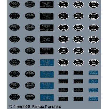 BR diesel loco works/builders 3D plates