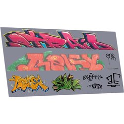 Graffiti: artistic K (suits larger wagons)