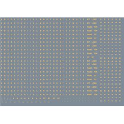 Numeric/alphabet sheet: old gold BR lettering (1mm