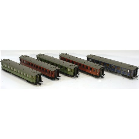 Roco 44006 Passenger carriage set - 5-piece passenger car set - K.W.St.E. . Used. HO Gauge 