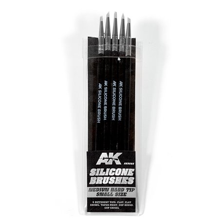 Silicone brushes medium tip small (x5)