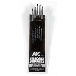ak9087 silicone brushes hard tip small
