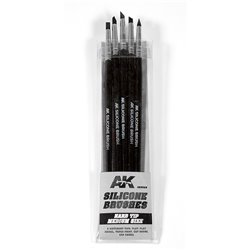 ak9088 silicone brushes hard tip medium