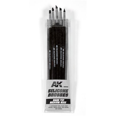 ak9088 silicone brushes hard tip medium