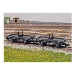 PECO - 4W BOLSTER WAGON TWIN PACK - GWR DARK GREY