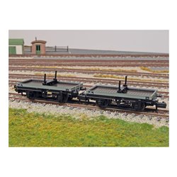 PECO - 4W BOLSTER WGON TWIN PACK - BR GREY