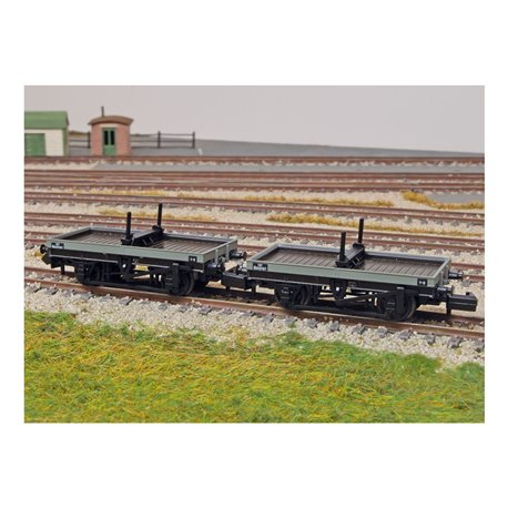 PECO - 4W BOLSTER WGON TWIN PACK - BR GREY