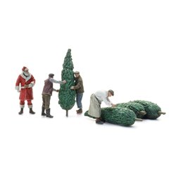 Santa Claus Loading Christmas Trees