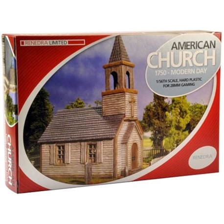 American weathered church - 1/56 plastic kit