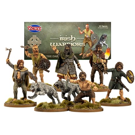 Dark Age Irish & Dogs - 1/56 (28mm) Figures set (x42)