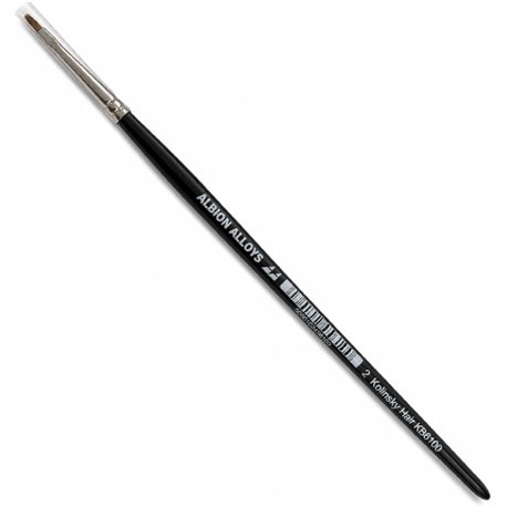 KB6100 Kolinsky Hair Flat Blunt Brush - Size 2