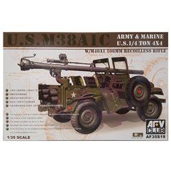 US Army M38A1C Jeep w/Recoilless - 1:35 model kit