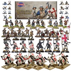 Medieval Warband - 1/56 (28mm) Figures set (x42)