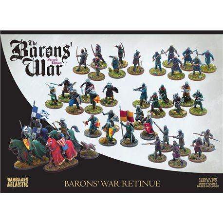 Barons War Retinue - 1/56 (28mm) Figures set (x44)