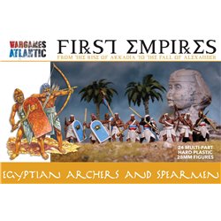 Egyptian Archers and Spearmen - 1/56 (28mm) Figures set (x24)