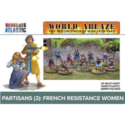 Partisans French Resistance Women - 1/56 (28mm) Figures set (x30)