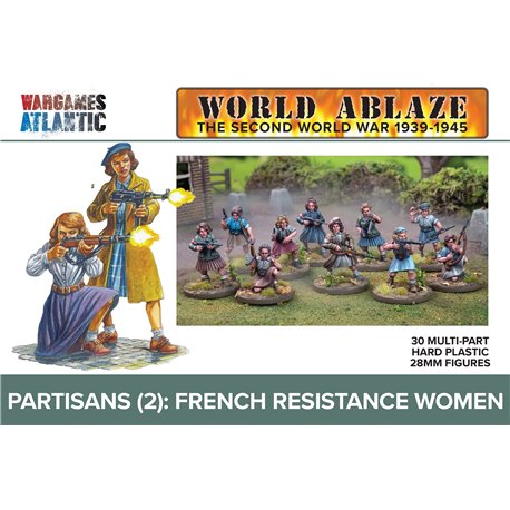 Partisans French Resistance Women - 1/56 (28mm) Figures set (x30)