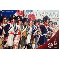 Revolutionary French Infantry 1789-1802 - 1/56 (28mm) Figures set (x45)