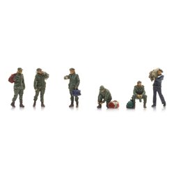 Conscripts on Leave Awaiting Train (6x)