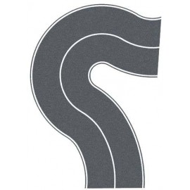 Asphalt Covered Road Curved Grey