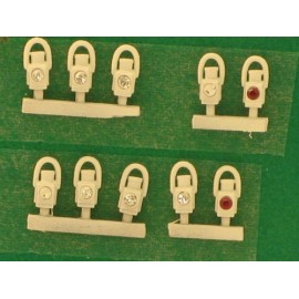 GWR Head & Tail lamps white (10)